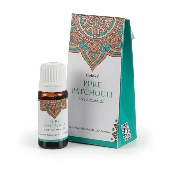 L�kker ren aromaolie med Patchouli, indhold 10 ml