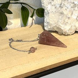 jordb�rkvarts pendul til healing, hjerteenergi og indre ro