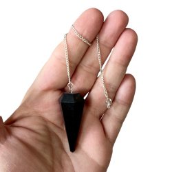 Sort Turmalin Pendul, 23 cm