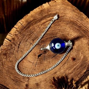 Magisk Pendul med Tyrkisk je og Bjergkrystal, 24 cm