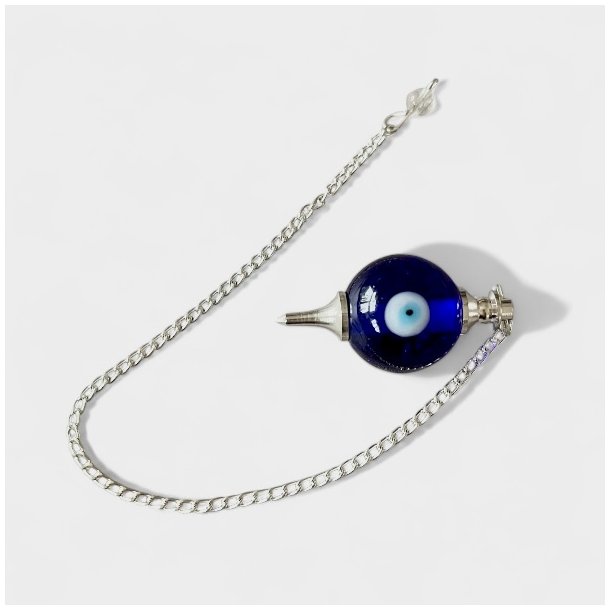 Magisk Pendul med Tyrkisk je og Bjergkrystal, 24 cm