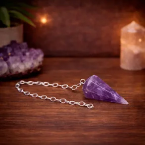 Ametyst pendul 4 cm � spirituelt redskab til intuition, ro & klarhed