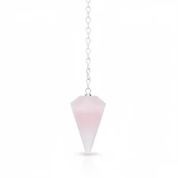 Rosenkvarts pendul 4 cm � k�rligt redskab til pendulering &amp; intuition