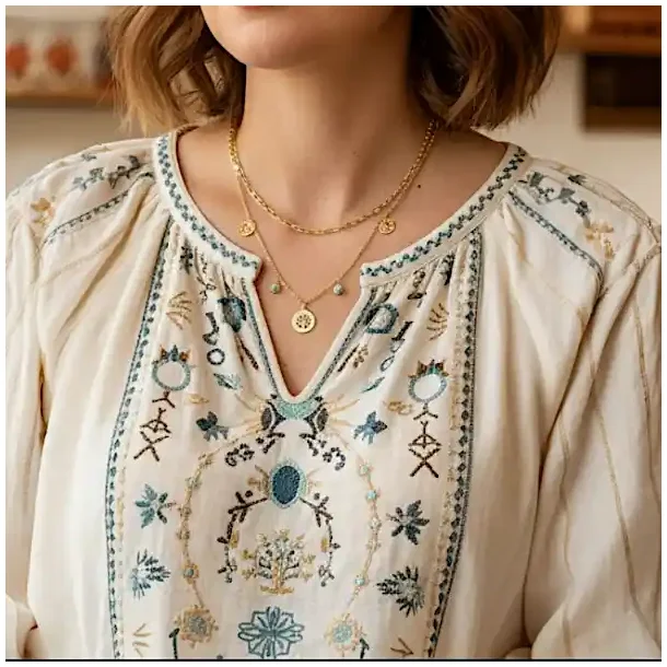 Forgyldt Dobbeltkde med Livets Tr, Bl Howlit og Rhinsten  Livets Energi