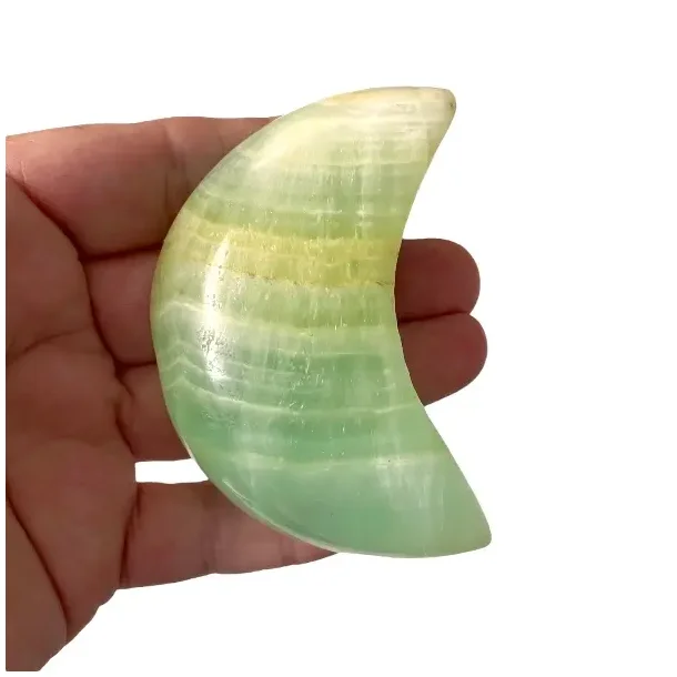 Unikke pistacie calcit Mner  hndskrne og polerede i forskellige strrelser og vgtklasser