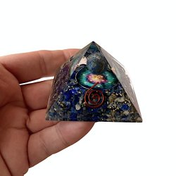 Orgonit Pyramide med lapis lazuli og metatron�s Cube - 4,2 x 3,6 cm