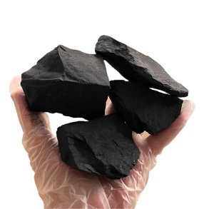 R� Shungit i Pose - St�rrelse M - L, v�gt 525-550 gram (3 - 5 stk)