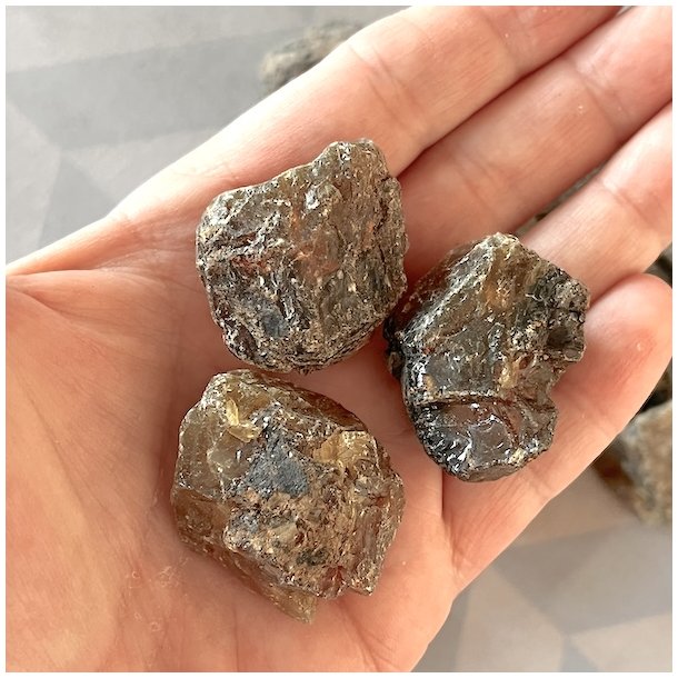 Naturligt Baltisk Rav i R Form  Unikke Stykker, 3-3,5 cm, 6-8 g