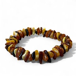 Elegant Elastisk Rav armbnd i gte baltisk rav  Perfekt Pasform -16,5-19 cm