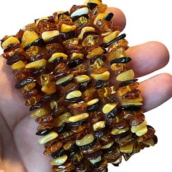 Elegant Elastisk Rav armbnd i gte baltisk rav  Perfekt Pasform -16,5-19 cm