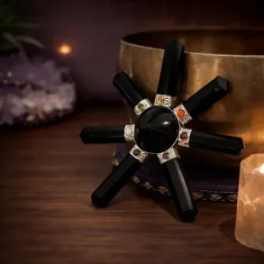 Reiki Energi Generator 7 Chakra i Sort Turmalin til Balance og Beskyttelse