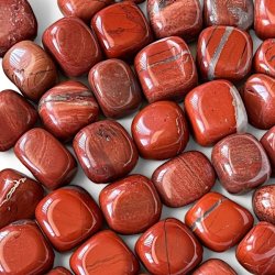 Rd jaspis | lommesten | Ml 2 - 3 cm