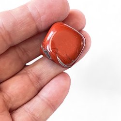 Rd jaspis | lommesten | Ml 2 - 3 cm