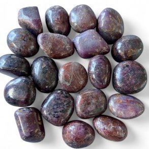 Smukke R�de Rubin Lommesten � 3 - 3,5 cm, Perfekt til Energi og Beskyttelse