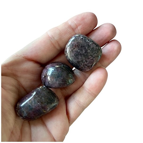 Smukke R�de Rubin Lommesten � 3 - 3,5 cm, Perfekt til Energi og Beskyttelse