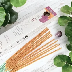 Lavendel Rgelse &amp; Ametyst  11-12 rgelsespinde med krystal til ro, balance og fordybelse