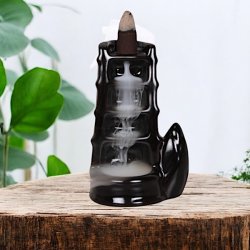 Backflow R�gelsesholder Vandfald i Sort Keramik � Model B 12 cm