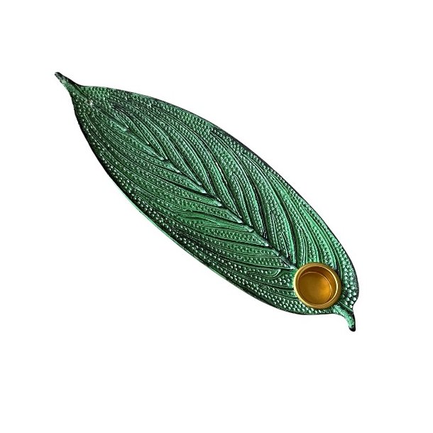 Unik Rgelsesholder udformet som Blad  Ml 23 x 7 cm