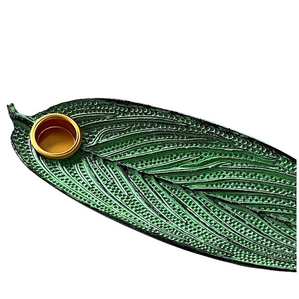 Unik Rgelsesholder udformet som Blad  Ml 23 x 7 cm