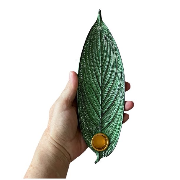 Unik Rgelsesholder udformet som Blad  Ml 23 x 7 cm