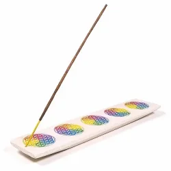 R�gelsesholder i sandsten med flower of life-design - perfekt til r�gelsespinde!
