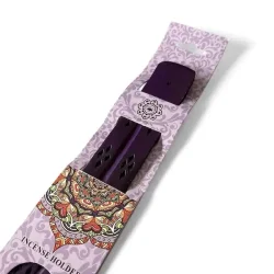 Rgelsesholder i lilla tr med smukke udskringer  25,5 x 3,7 cm dekorativ