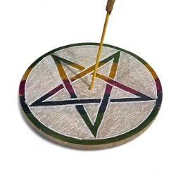 Rgelsesholder | sbesten | fedtsten | Pentagram | Ml  7,5 cm i diameter