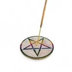 Rgelsesholder | sbesten | fedtsten | Pentagram | Ml  7,5 cm i diameter
