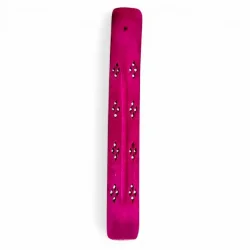 R�gelsesholder i pink tr� med smukke udsk�ringer � 25,5 x 3,7 cm dekorativ