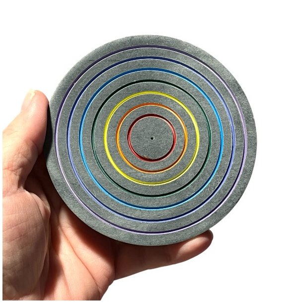 Regnbue Rgelsesholder i Sbesten til Pinde og kegler - 10 cm