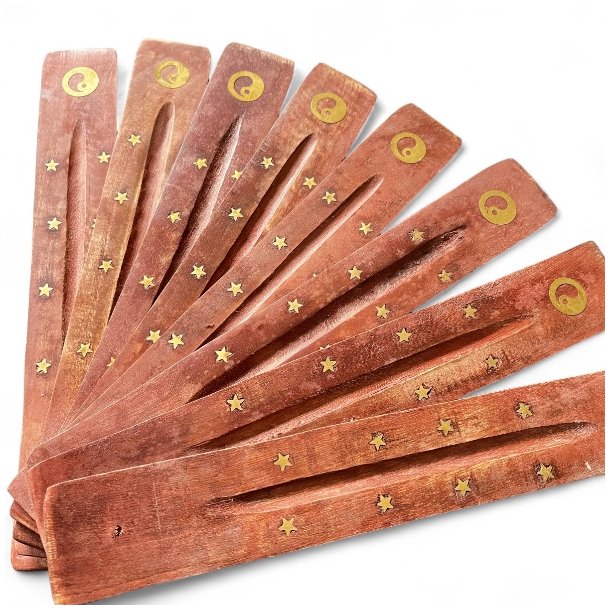 Rustikke rgelsesholder i tr | Yin &amp; Yang | Ml 25 x 4 x 0,6 cm