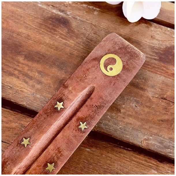 Rustikke rgelsesholder i tr | Yin &amp; Yang | Ml 25 x 4 x 0,6 cm