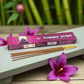 Happy Yoga r�gelsespinde masala med patchouli til yoga og meditation