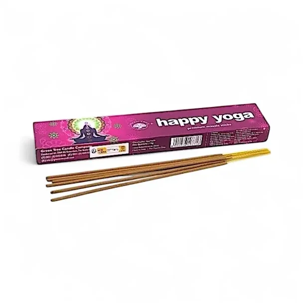 Happy Yoga r�gelsespinde masala med patchouli til yoga og meditation