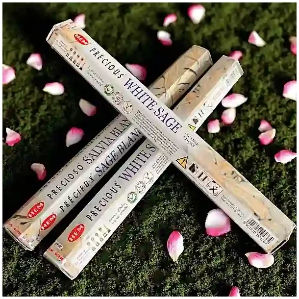 HEM Hvid Salvie Rgelse  20 hndrullede rgelsespinde til renselse, ro og balance