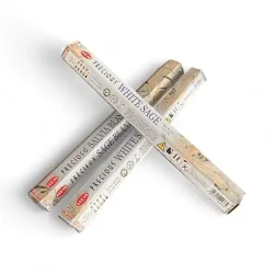 HEM Hvid Salvie R�gelse � 20 h�ndrullede r�gelsespinde til renselse, ro og balance