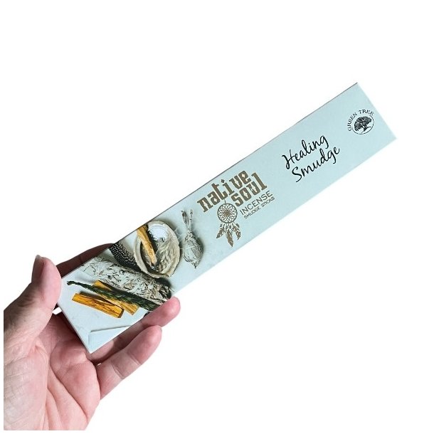 Native Soul Healing Smudge rgelsespinde  12 stk. hndrullede med hvid salvie &amp; Palo Santo