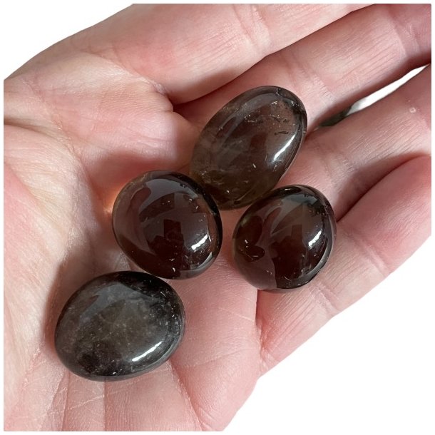 Rgkvarts Lommesten, Runde/ovale,  Ml imellem 2 - 3 cm