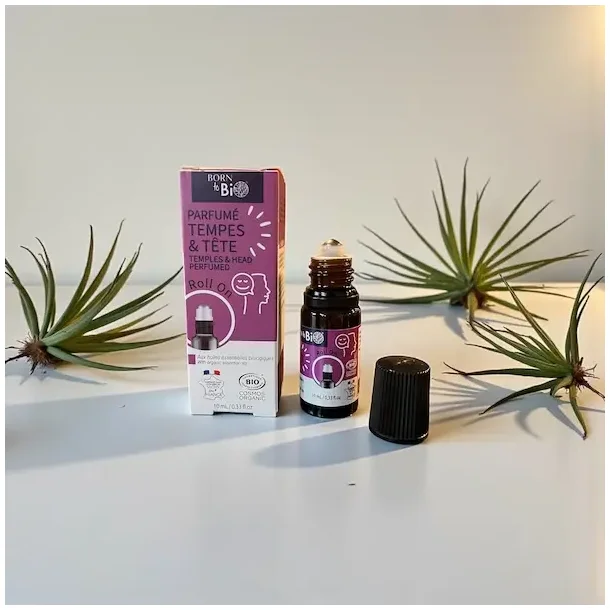 �kologisk Roll On med Pebermynte � Lindring af Lettere Hovedpine 10 ml