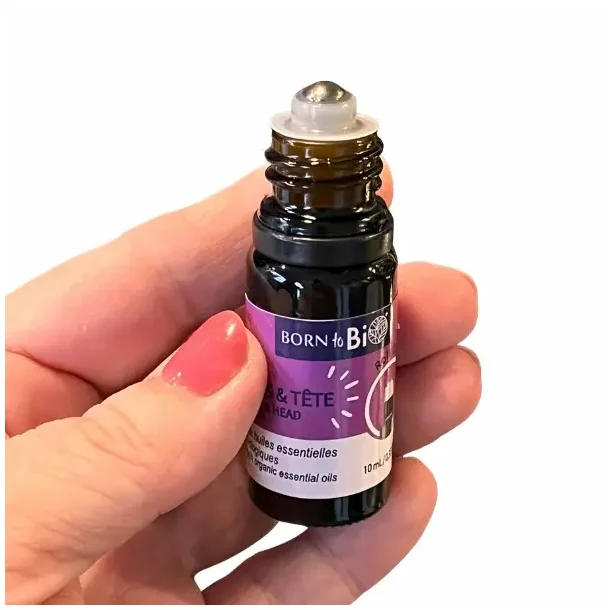 �kologisk Roll On med Pebermynte � Lindring af Lettere Hovedpine 10 ml