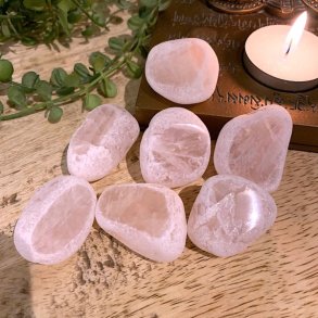 Flodkrystaller i rosenkvarts B Kvalitet, Ml ca 3 cm