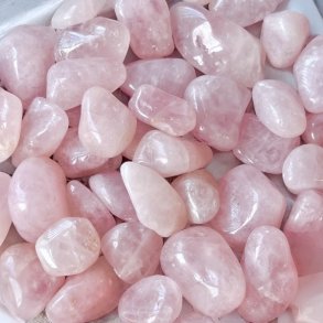 Rosenkvarts ekstra fin kvalitet,  M�l ca. 2,5 - 3 cm