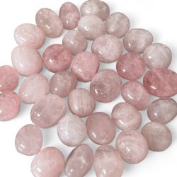 Rosenkvarts | Rosakvarts Lommesten, runde,  M�l 2,5 - 3 cm