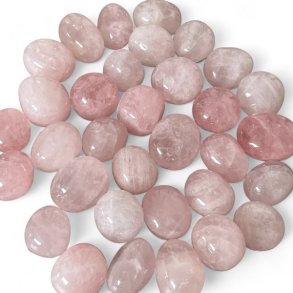 Rosenkvarts | Rosakvarts Lommesten, runde,  M�l 2,5 - 3 cm