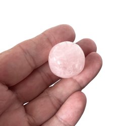 Rosenkvarts | Rosakvarts Lommesten, runde,  Ml 2,5 - 3 cm