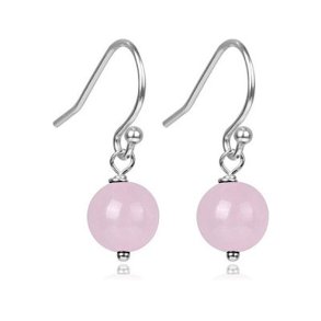 Rosenkvarts reringe i sterling slv | lngde 2,5 cm