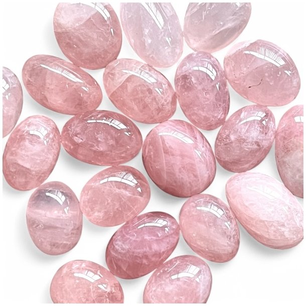 Rosenkvarts Lommesten 3-4 cm � Smuk Rosakvarts i Topkvalitet