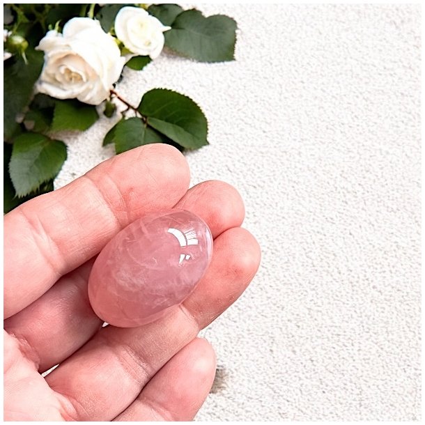 Rosenkvarts | Rosakvarts Lommesten  Ekstra Fin Kvalitet til Store Lommer (3-4 cm)