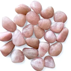 Rosenkvarts freeform XL poleret og fine,  Ml ca. 4 - 5 cm