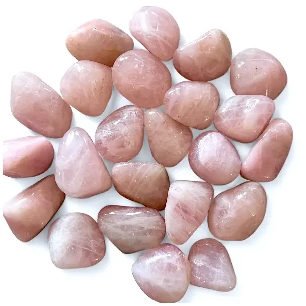 Rosenkvarts freeform XL poleret og fine,  Ml ca. 4 - 5 cm